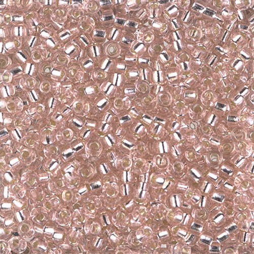 Round Seed Bead by Miyuki - #23 Light Blush Transparent Silver-Lined