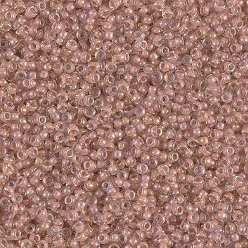 Round Seed Bead by Miyuki - #2199 Blush Inside Color Lined Rainbow