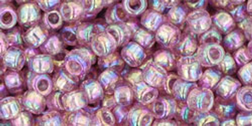 Round Seed Bead by Toho - #0166 Light Amethyst Transparent Rainbow