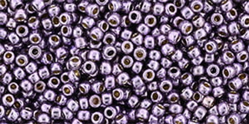 Round Seed Bead by Toho - #PF579 PermaFinish - Galvanized Pale Lilac Round Seed Bead by Toho - #PF579 PermaFinish - Galvanized Pale Lilac