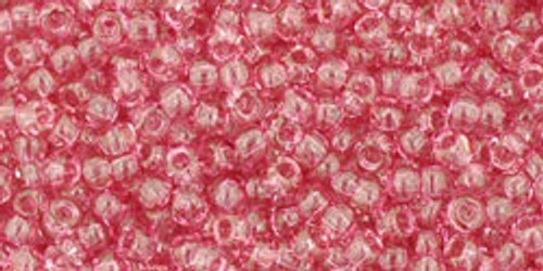 Round Seed Bead by Toho - #621 French Rose Transparent Round Seed Bead by Toho - #621 French Rose Transparent