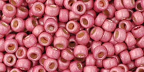 Round Seed Bead by Toho - #PF553-F PermaFinish Galvanized Pink Lilac Matte Round Seed Bead by Toho - #PF553-F PermaFinish Galvanized Pink Lilac Matte
