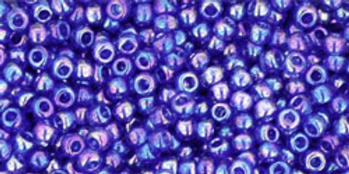 Round Seed Bead by Toho - #87 Cobalt Transparent Rainbow