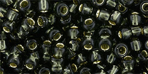 Round Seed Bead by Toho - #29-C Dark Gray Transparent Silver-Lined