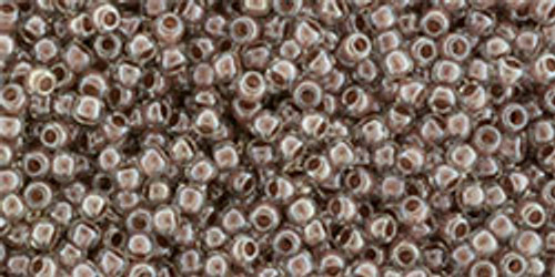 Round Seed Bead by Toho - #1071 Clear / Antique Plum Inside Color Lined