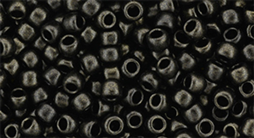 Round Seed Bead by Toho - #Y633 HYBRID Metallic Suede - Dark Green *Discontinued*