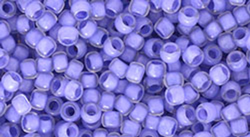 Round Seed Bead by Toho - #977 Clear / Neon Purple Inside Color Lined