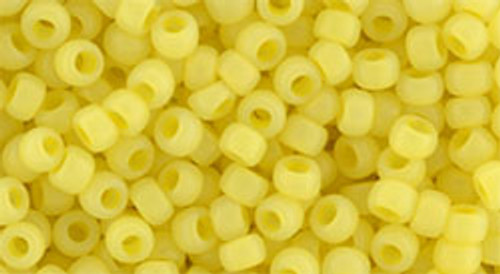 Round Seed Bead by Toho - #902-F Lemon Chiffon Ceylon Matte