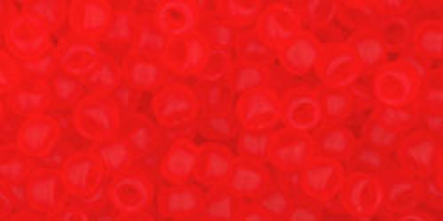 Round Seed Bead by Toho - #5-F Light Siam Ruby Transparent Matte