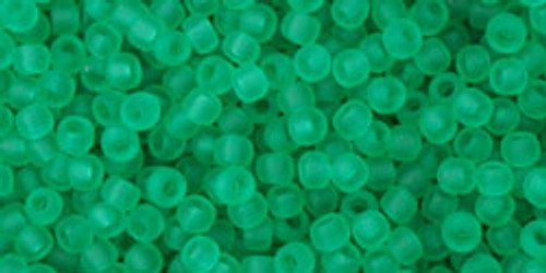 Round Seed Bead by Toho - #72-F Dark Peridot Transparent Matte