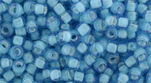 Round Seed Bead by Toho - #931 Aqua / White Inside Color Lined