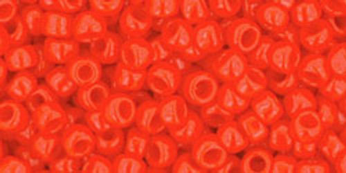 Round Seed Bead by Toho - #50 Sunset Orange Opaque Round Seed Bead by Toho - #50 Sunset Orange Opaque