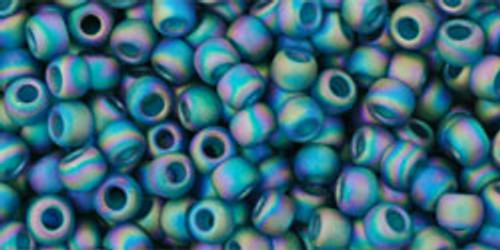 Round Seed Bead by Toho - #0167-BDF Teal Transparent Rainbow Matte
