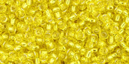Round Seed Bead by Toho - #32 Lemon Transparent Silver-Lined