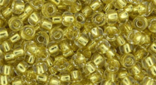 Round Seed Bead by Toho - #2151-S Champagne Transparent Silver-Lined
