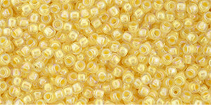 Round Seed Bead by Toho - #1846 Orange Creamcicle Transparent Rainbow Inside Color Lined