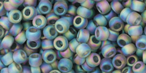 Round Seed Bead by Toho - #0176-BF Gray Transparent Rainbow Matte