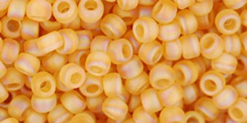 Round Seed Bead by Toho - #0162-F Light Topaz Transparent Rainbow