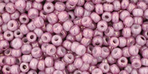 Round Seed Bead by Toho - #1202 Pink / Pink Marbled Opaque