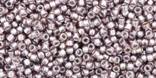 Round Seed Bead by Toho - #1010 Medium Amethyst Transparent Silver-Lined Luster Round Seed Bead by Toho - #1010 Medium Amethyst Transparent Silver-Lined Luster