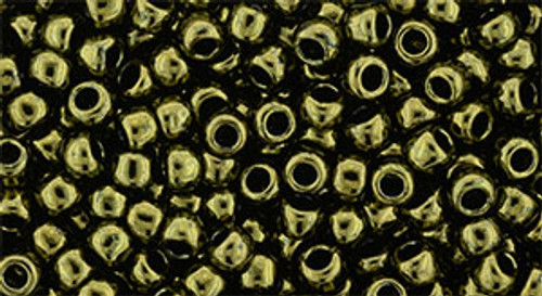 Round Seed Bead by Toho - #422 Dark Antique Bronze Gold Luster Round Seed Bead by Toho - #422 Dark Antique Bronze Gold Luster