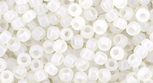 Round Seed Bead by Toho - #Y610 HYBRID Sueded Clear *Discontinued*