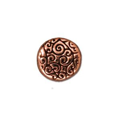TierraCast Bead: Scroll Bead | Pk 2