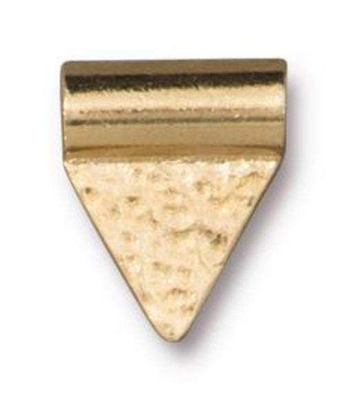 TierraCast Bead: Hammered Flag | Pk of 2
