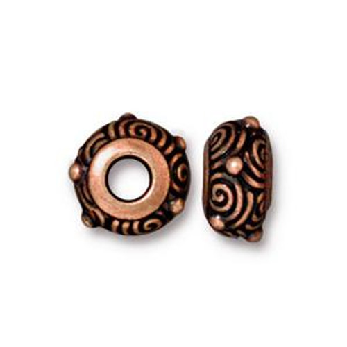TierraCast Bead: Spiral Euro | Pk of 2