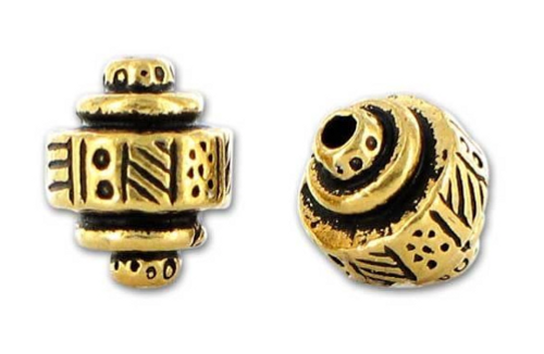 TierraCast Bead: Ethnic Barrel | Pk of 2