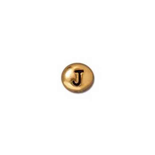 TierraCast Bead: Letter J | Pk of 2