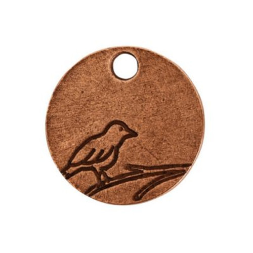Stamping Blank: Decorative Tag Small Circle Bird by Nunn Design | 1 Each *Discontinued*
