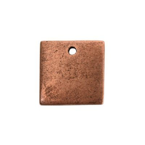 Nunn Design: Flat Tag Square Single Loop Metal Stamping Blank - Mini | 1 Each *Discontinued*
