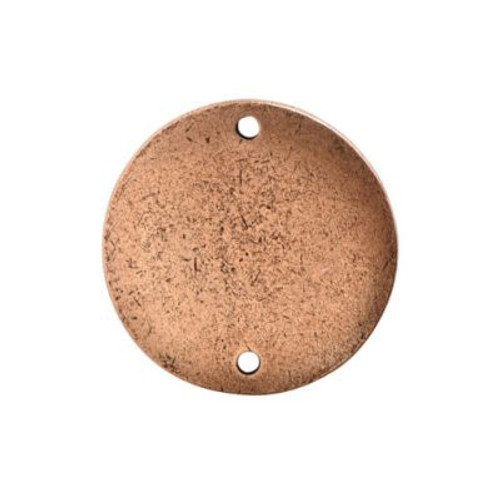 Nunn Design: Flat Tag Circle Double Loop Metal Stamping Blank - Mini | 1 Each