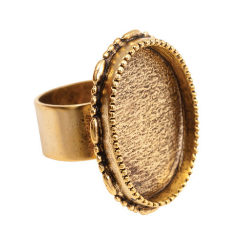 Ring: Adjustable Ornate Oval by Nunn Design | 1 Each