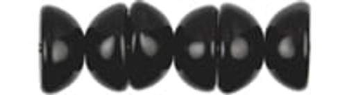 Teacup Bead 2x4mm - Jet Opaque