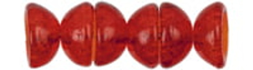 Teacup Bead 2x4mm - Siam Ruby Transparent