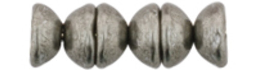 Teacup Bead 2x4mm - ColorTrends: Saturated Metallic Frost Gray