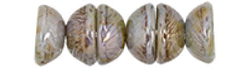 Teacup Bead 2x4mm - Green Opaque Luster