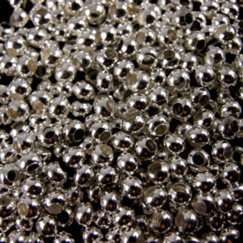 Heavy Metal Round Seed Bead - Silver Plate
