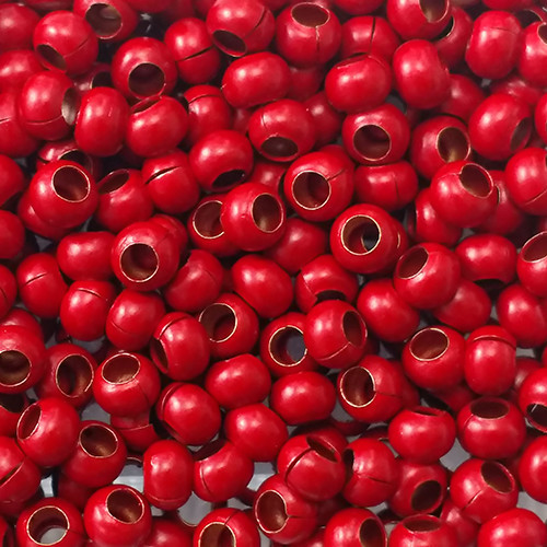 Heavy Metal Round Seed Bead - Red
