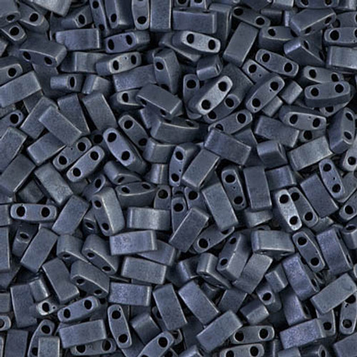 Half Tila Beads - #2001 Gunmetal Matte