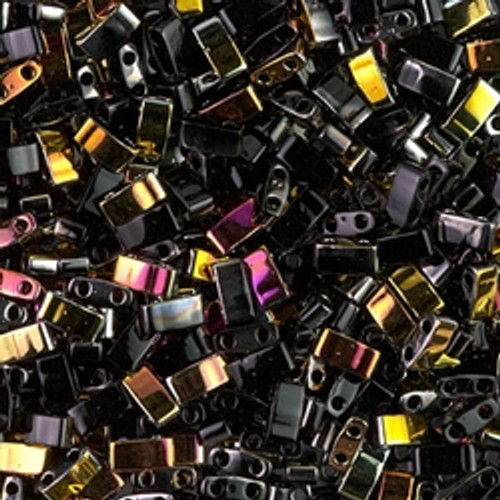 Half Tila Beads - #4560 Jet Marea