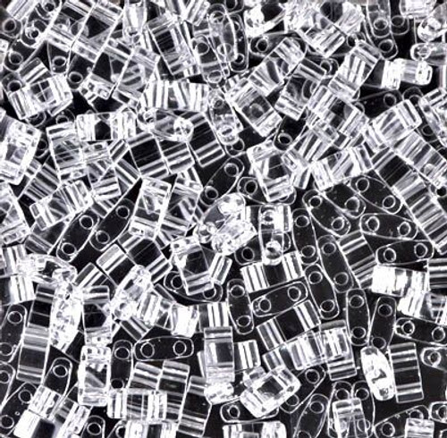 Half Tila Beads - #0131 Clear Transparent
