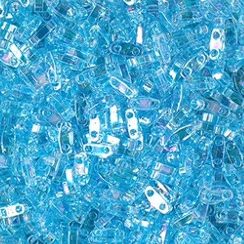 Quarter Tila Beads - #0260 Aqua Transparent Rainbow