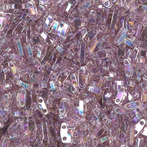 Quarter Tila Beads - #0256 Smoky Amethyst Transparent Rainbow