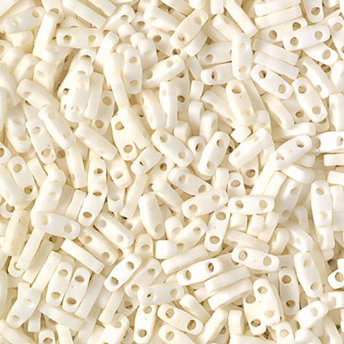 Quarter Tila Beads - #2021 Cream Opaque Matte