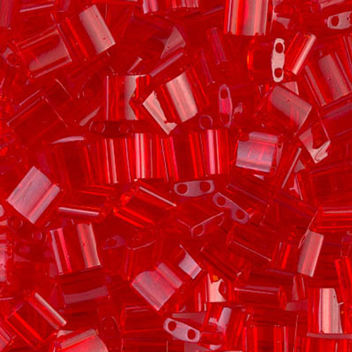 Tila Beads - #0140 Red Orange Transparent Tila Beads - #0140 Red Orange Transparent