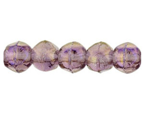 3mm Round - English Cut - #LR2006 Amethyst Rainbow Luster (50pcs)