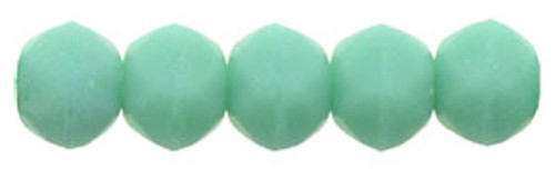 3mm Round - English Cut - #M6313 Turquoise Matte (50pcs)